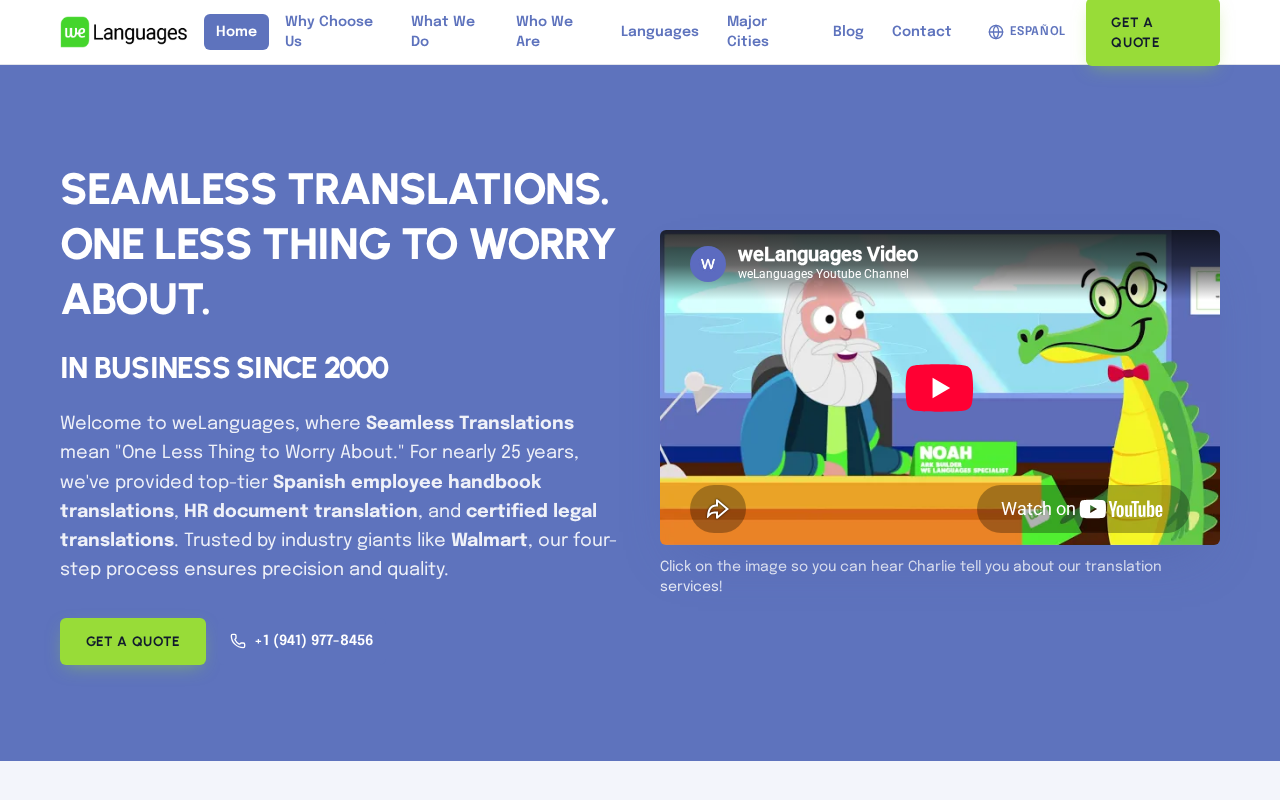 weLanguages website preview