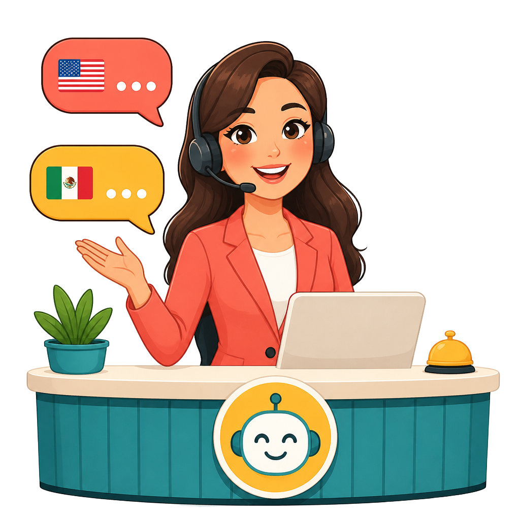 Bilingual AI Receptionist (English & Spanish) illustration