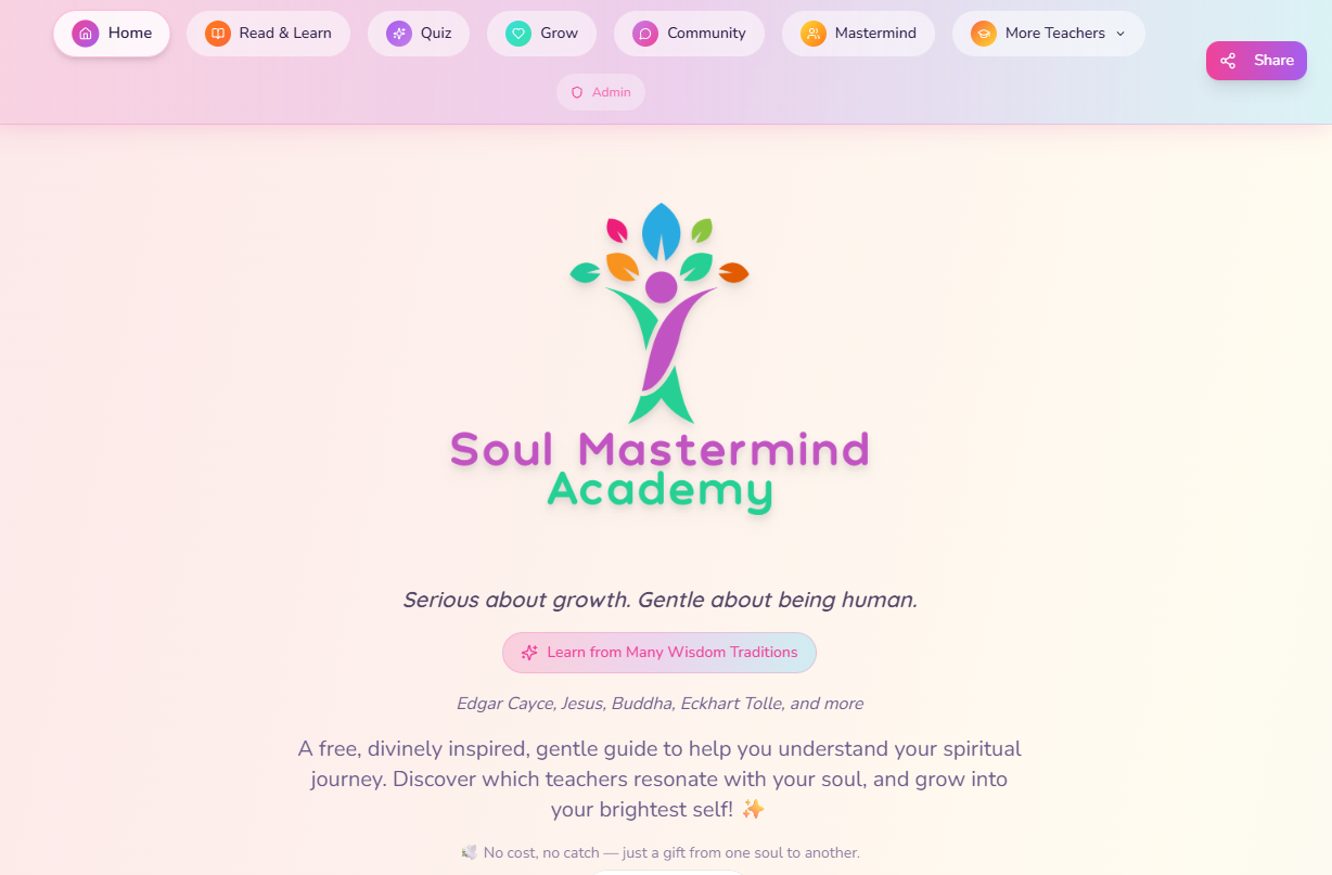 Soul Mastermind Academy website preview