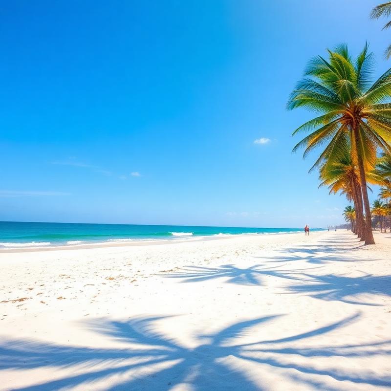 Beautiful Venice beach with white sand